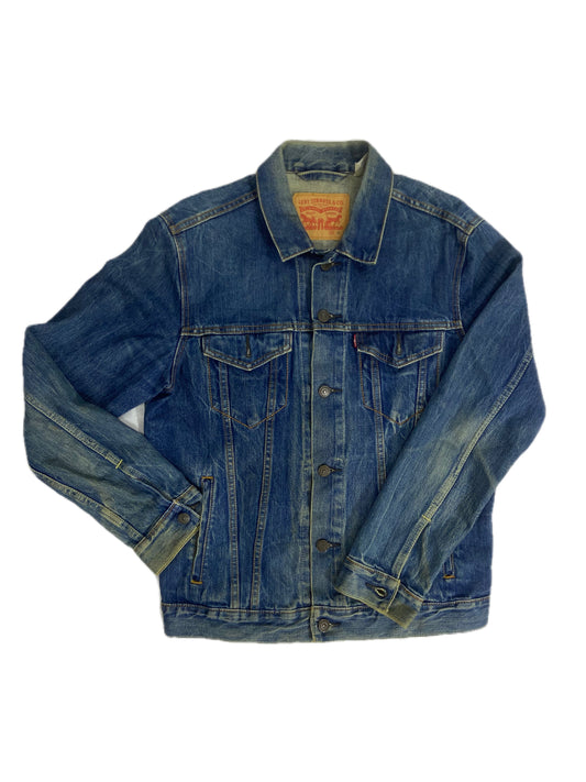 Levis Blue Denim Jacket (brown wash)