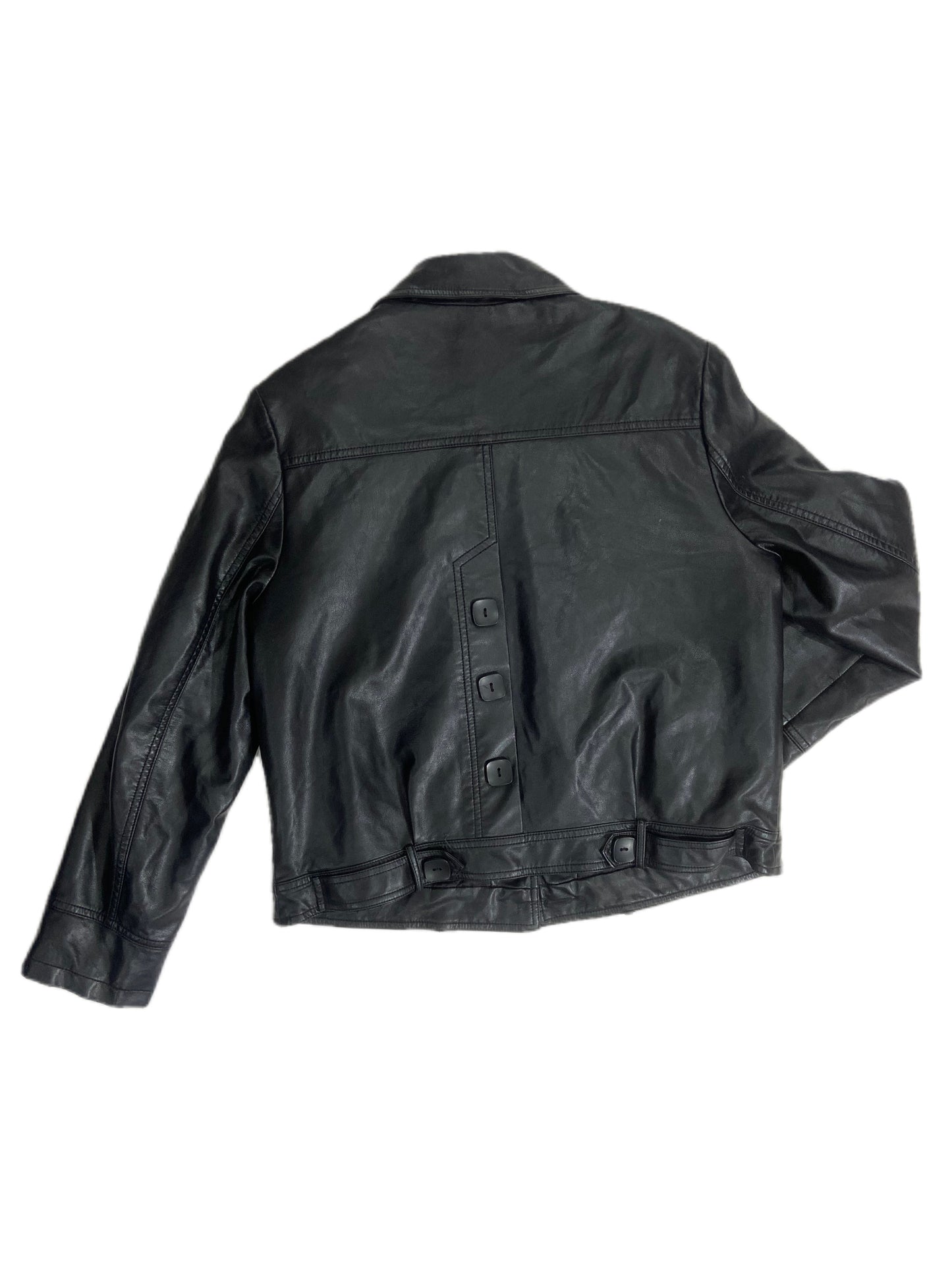 Black Leather Cropped Jacket